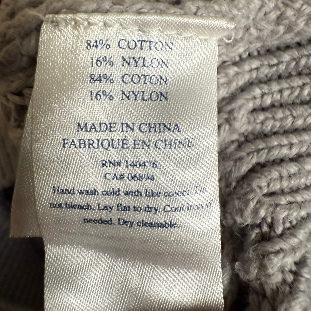 Faherty Women’s Cozy Cotton Crew Color-block Granola Fisherman Sweater Small - Picture 10 of 10